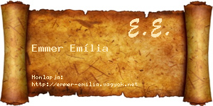 Emmer Emília névjegykártya